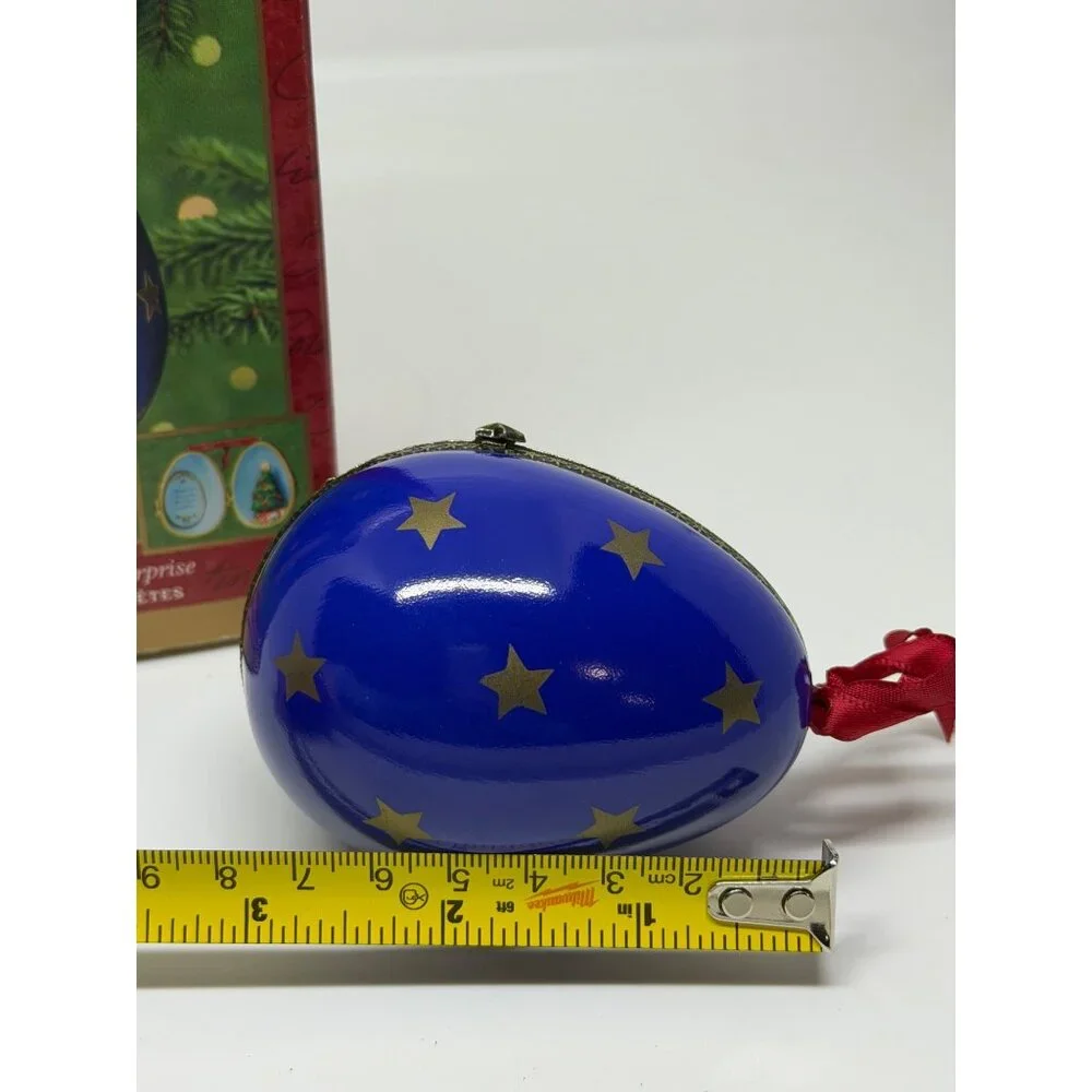 VTG‎ Hallmark Keepsake Ornament Christmas Tree Surprise Porcelain Egg Shaped 3